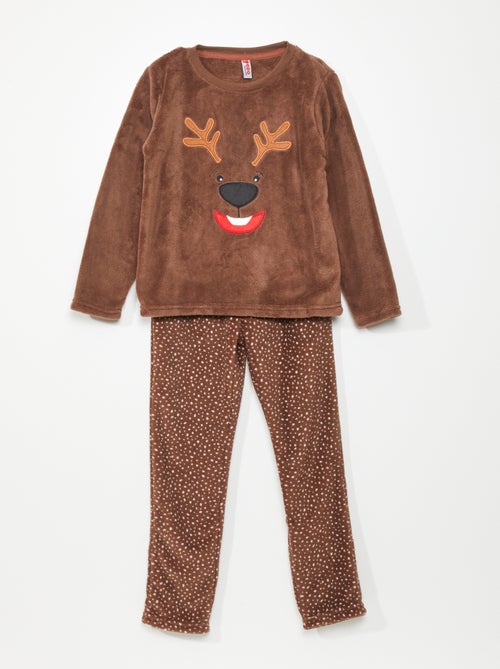 Pijama em malha polar - 2 peças - Kiabi
