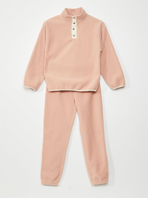 Pijama em malha polar - 2 peças - Kiabi