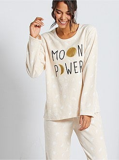 Pijama em malha polar - Kiabi