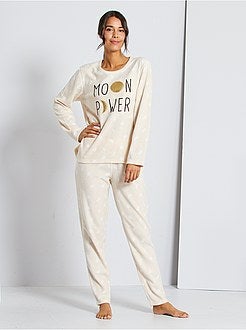 Pijama em malha polar - Kiabi