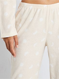 Pijama em malha polar - Kiabi