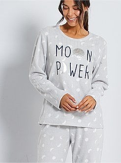 Pijama em malha polar - Kiabi