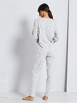 Pijama em malha polar - Kiabi