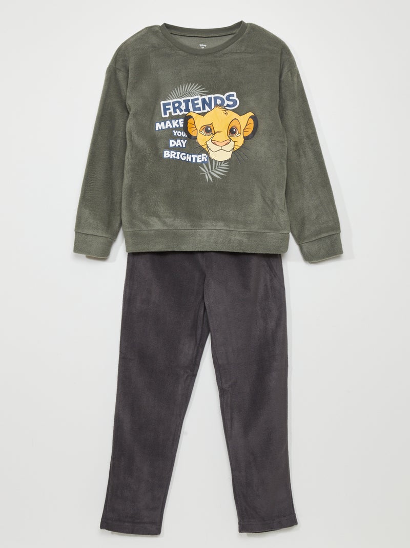 Pijama em malha polar 'Simba' 'O Rei Leão' 'Disney'  - 2 peças CINZA - Kiabi