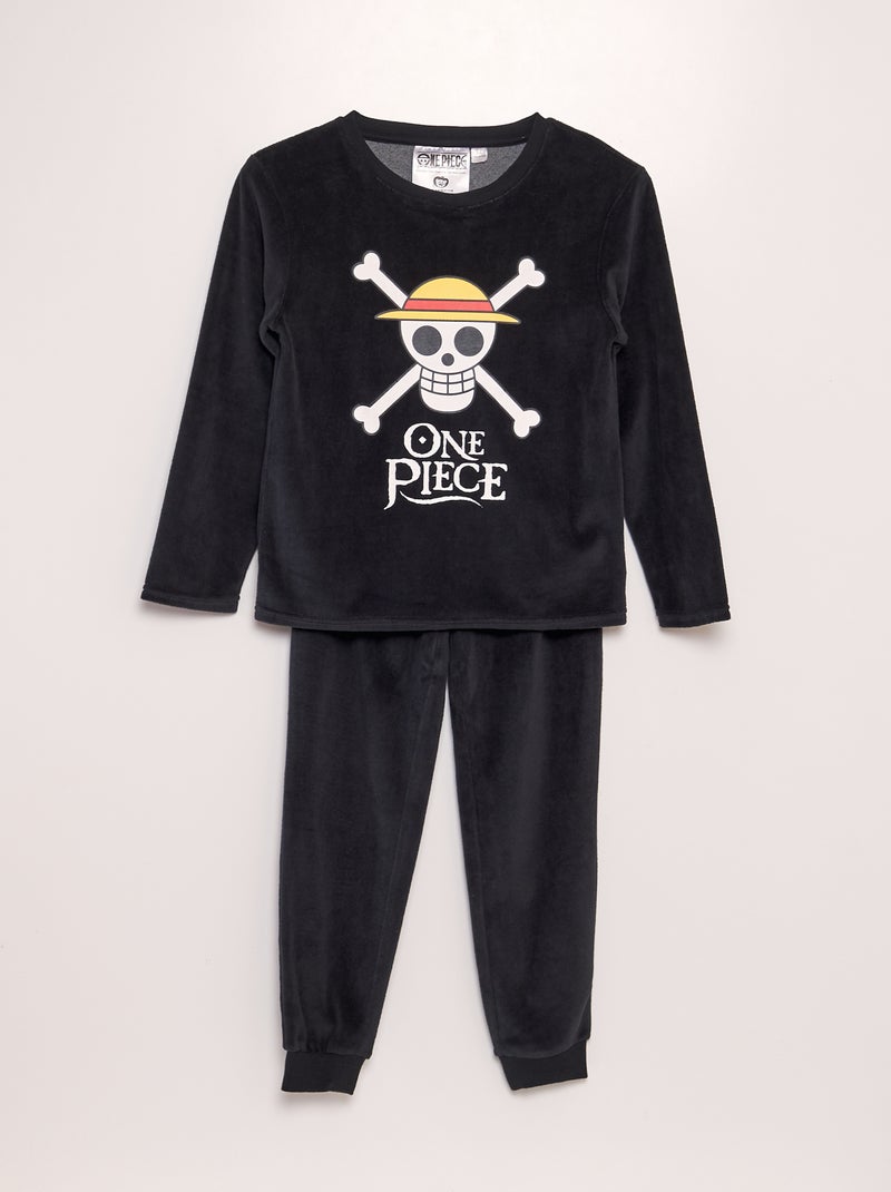 Pijama em micropolar 'One Piece' - 2 peças CINZA - Kiabi