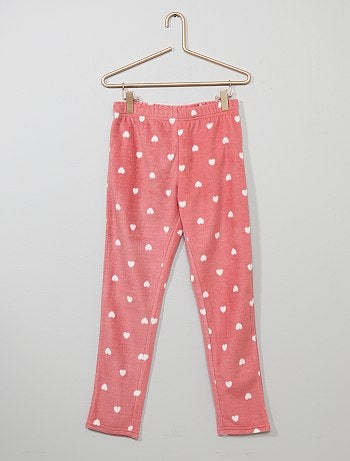 Pijama em polar 'corações' - Kiabi