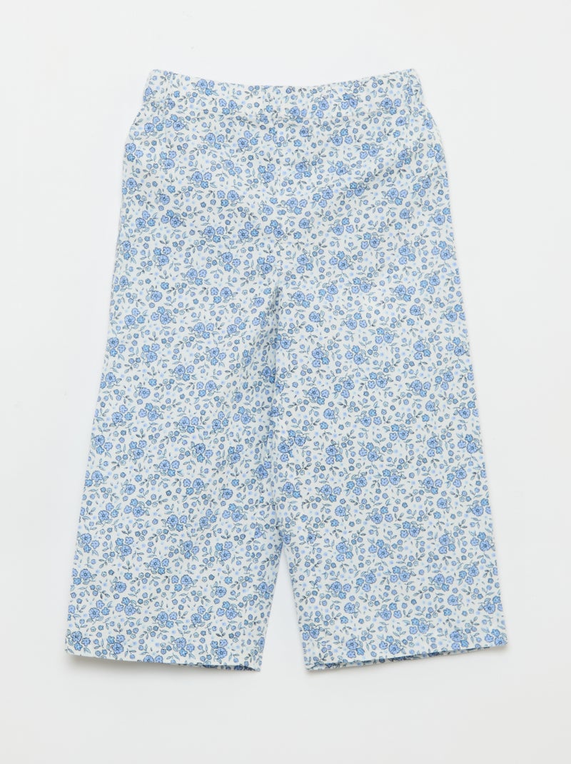 Pijama em popelina - 2 peças Bege - Kiabi