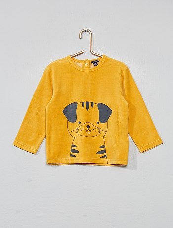 Pijama em veludo 'cão' - Kiabi