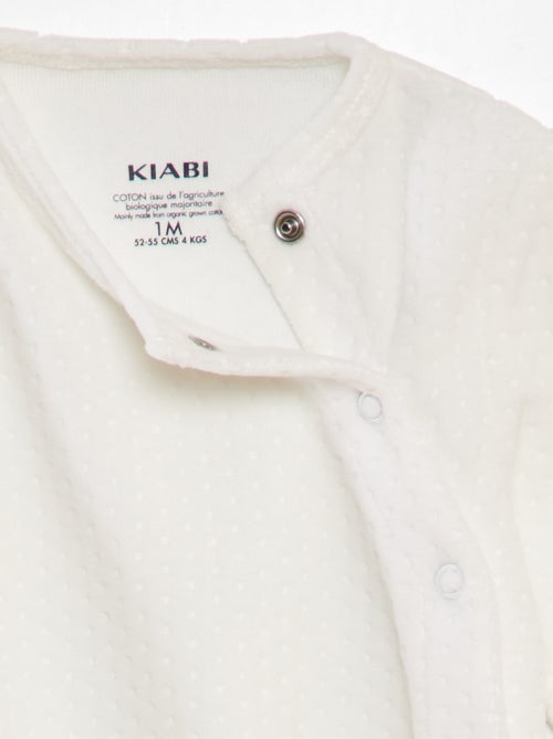 Pijama em veludo com mangas ajustáveis - Kiabi
