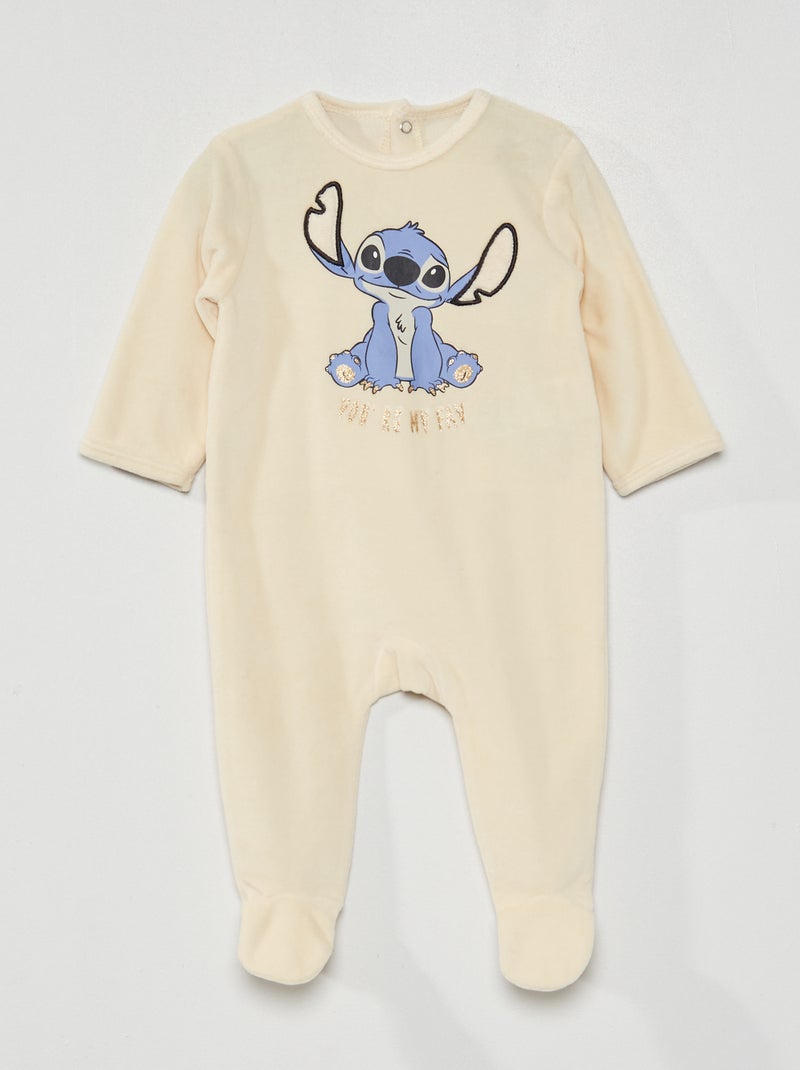 Pijama em veludo 'Disney' BRANCO - Kiabi