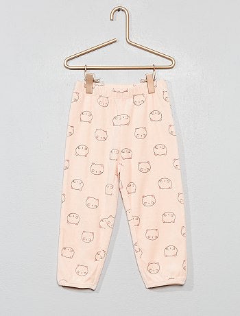 Pijama em veludo 'Gato' - Kiabi