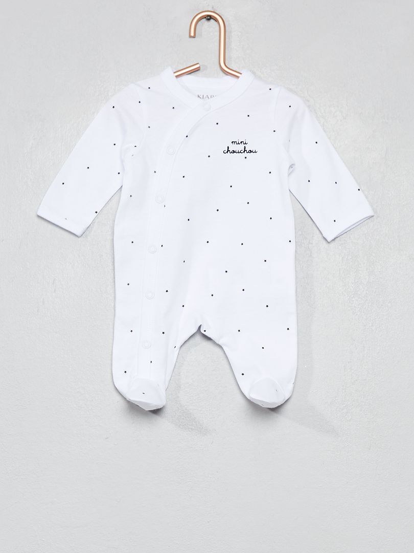 Pijama estampado Branco - Kiabi