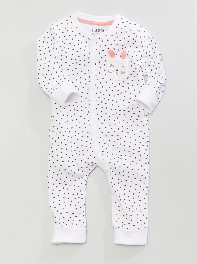 Pijama estampado Branco - Kiabi