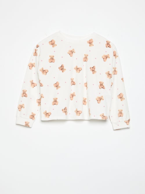 Pijama estampado de 2 peças - Camisola + calças - Kiabi Pijama estampado de 2 peças - Camisola + calças - Kiabi