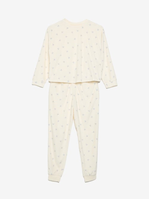 Pijama estampado de 2 peças - Camisola + calças - Kiabi