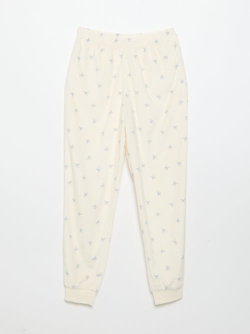 Pijama estampado de 2 peças - Camisola + calças - Kiabi