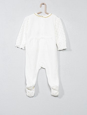 Pijama estampado de veludo - Kiabi