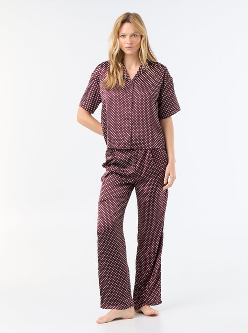 Pijama estampado em malha leve - Kiabi