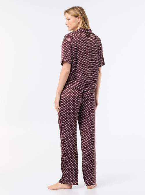 Pijama estampado em malha leve - Kiabi