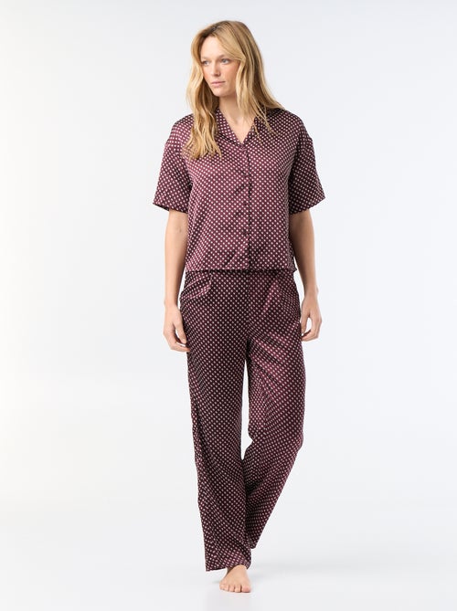 Pijama estampado em malha leve - Kiabi