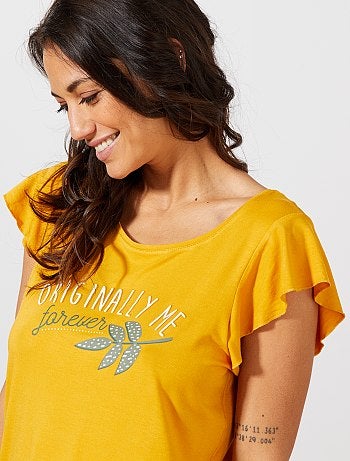 Pijama estampado em malha soltinha - Kiabi