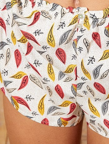 Pijama estampado em malha soltinha - Kiabi