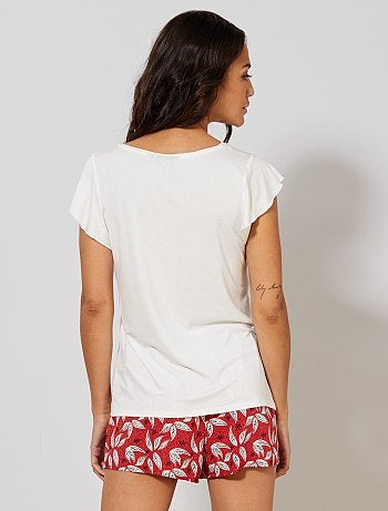 Pijama estampado em malha soltinha - Kiabi