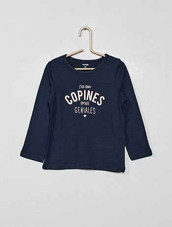 Pijama estampado 'mensagem' - Kiabi