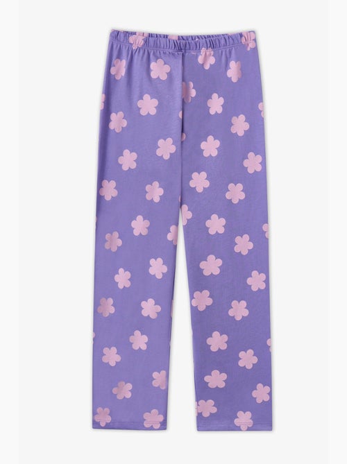 Pijama feel better com estampado de gato, camisa abotoada manga comprida e calça penti - Kiabi