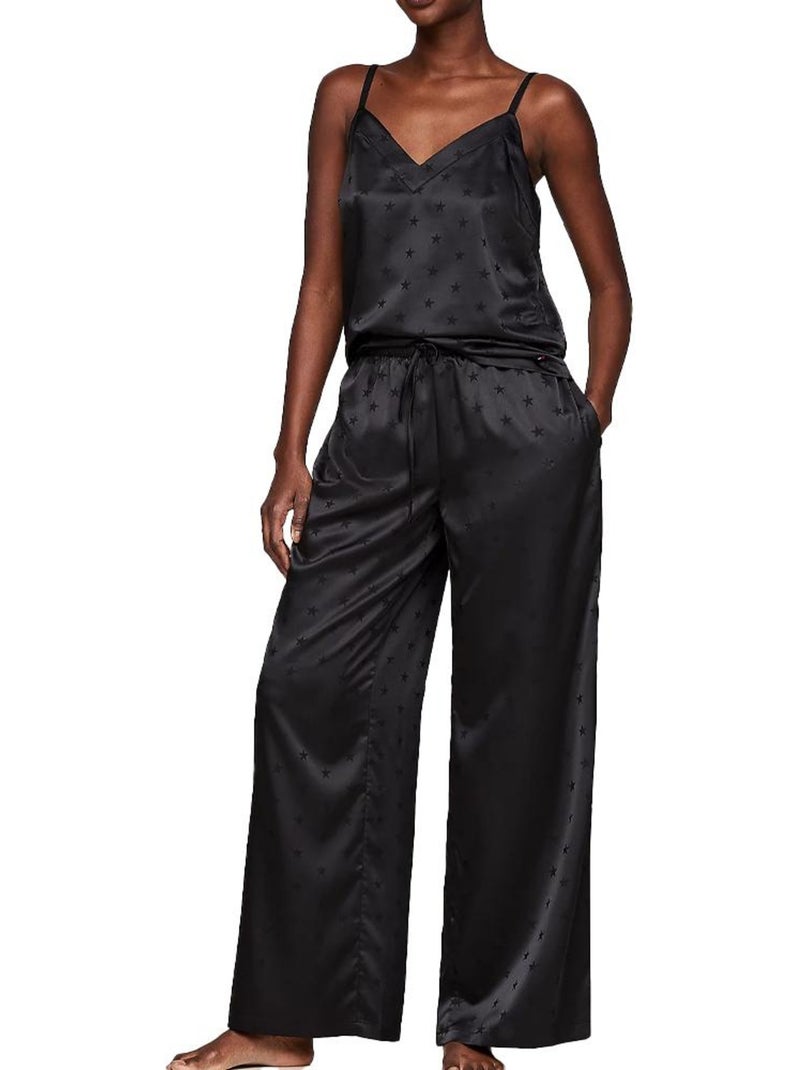 Pijama Feminino Tommy Hilfiger Cami Preto Preto - Kiabi