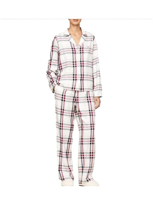 Pijama Feminino Tommy Hilfiger Heritage Branco/Azul-Marinho/Vermelho - Kiabi Pijama Feminino Tommy Hilfiger Heritage Branco/Azul-Marinho/Vermelho - Kiabi