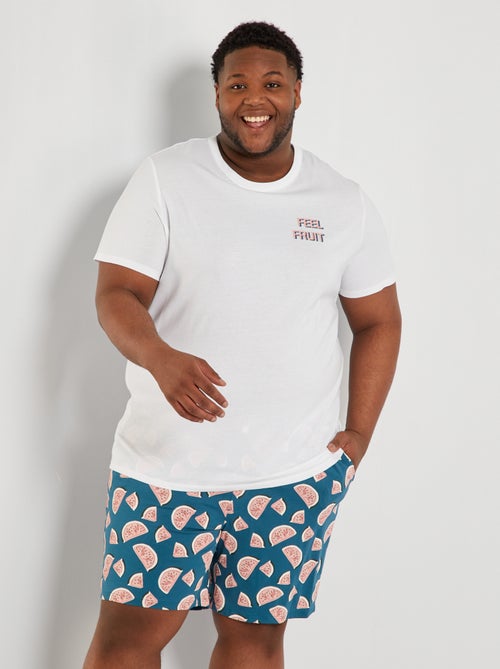 Pijama 'fruta' em jersey - 2 peças - Kiabi