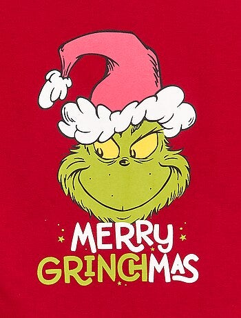 Pijama 'Grinch' de 2 peças - T-shirt de manga comprida + calças