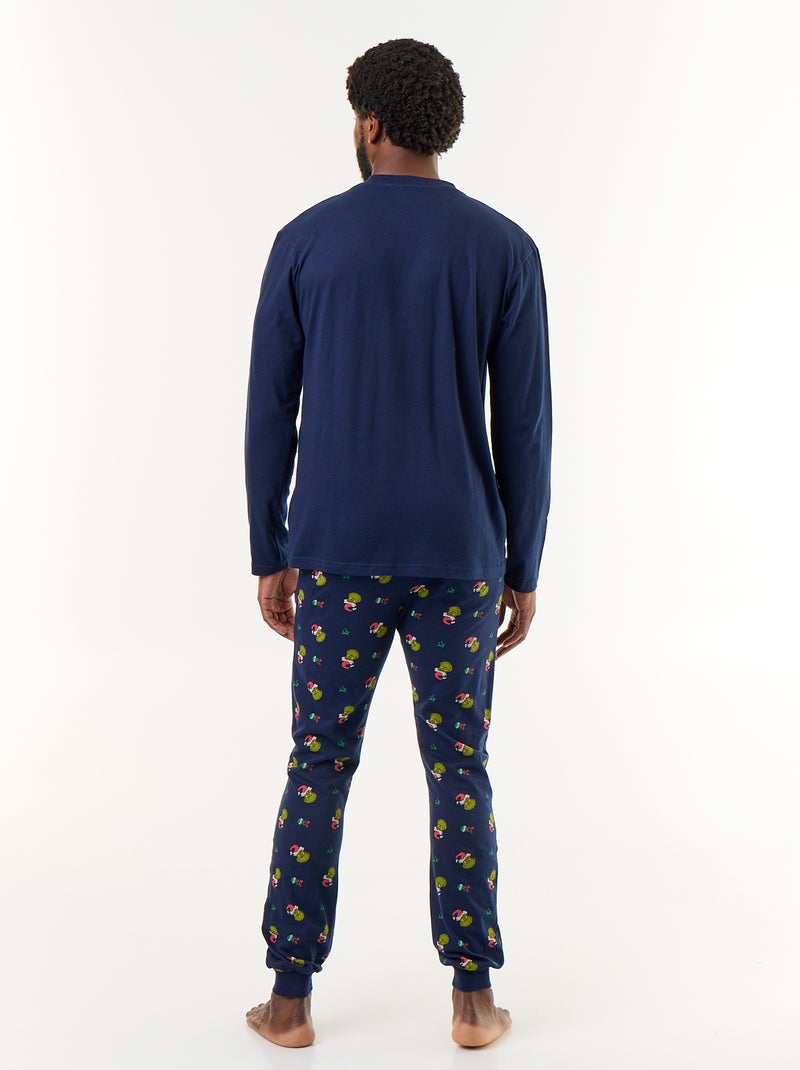 Pijama "Grinch" t-shirt + calças - 2 peças Azul - Kiabi
