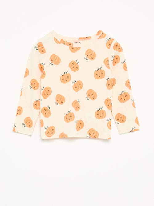 Pijama 'Halloween' 2 peças - T-shirt de manga comprida + calças - Kiabi