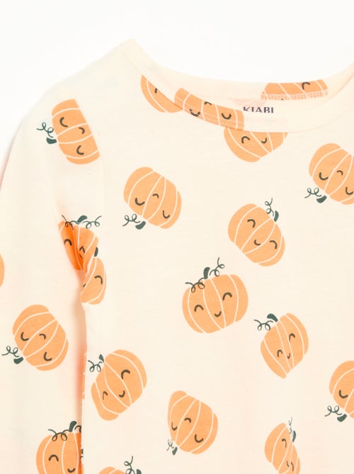 Pijama 'Halloween' 2 peças - T-shirt de manga comprida + calças - Kiabi