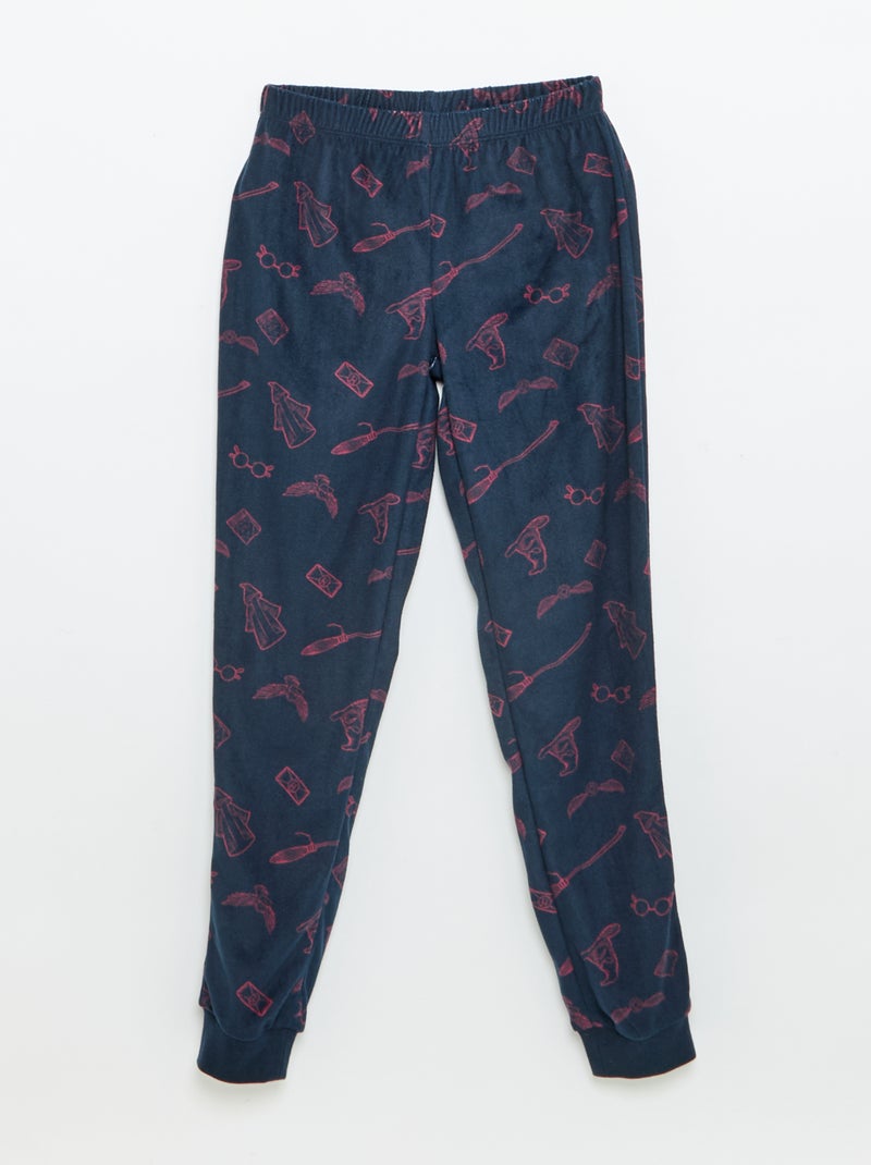 Pijama 'Harry Potter' 2 peças - T-shirt de manga comprida + calças Azul - Kiabi