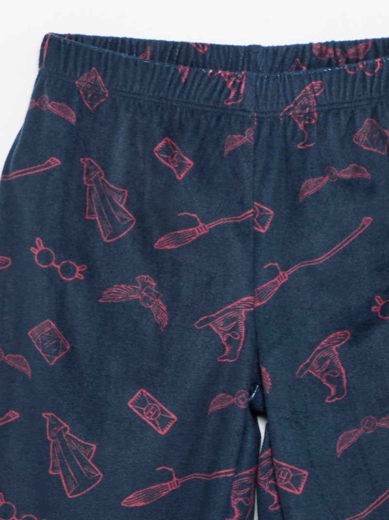 Pijama 'Harry Potter' 2 peças - T-shirt de manga comprida + calças Azul - Kiabi
