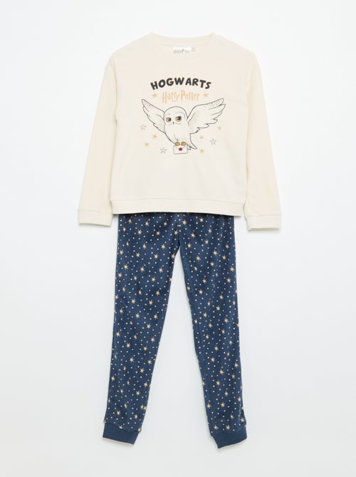 Pijama 'Harry Potter' de 2 peças em polar - T-shirt de manga comprida + calças - Kiabi