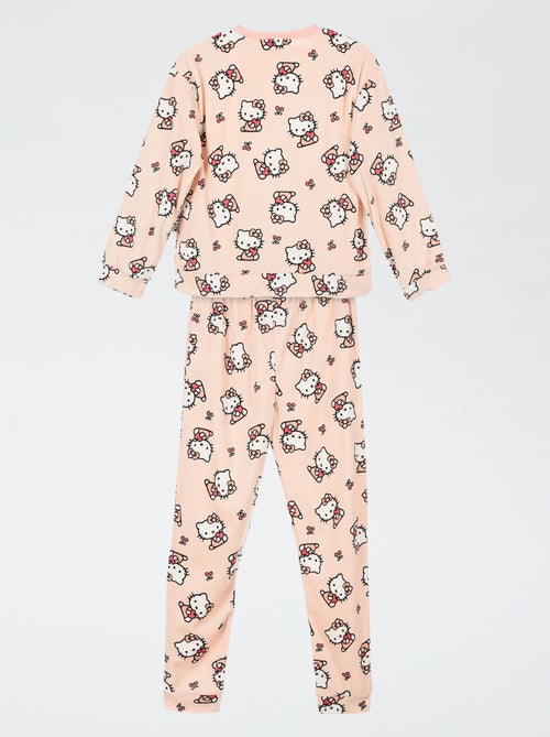 Pijama \'Hello Kitty\' de 2 peças - T-shirt de manga comprida + calças - Kiabi