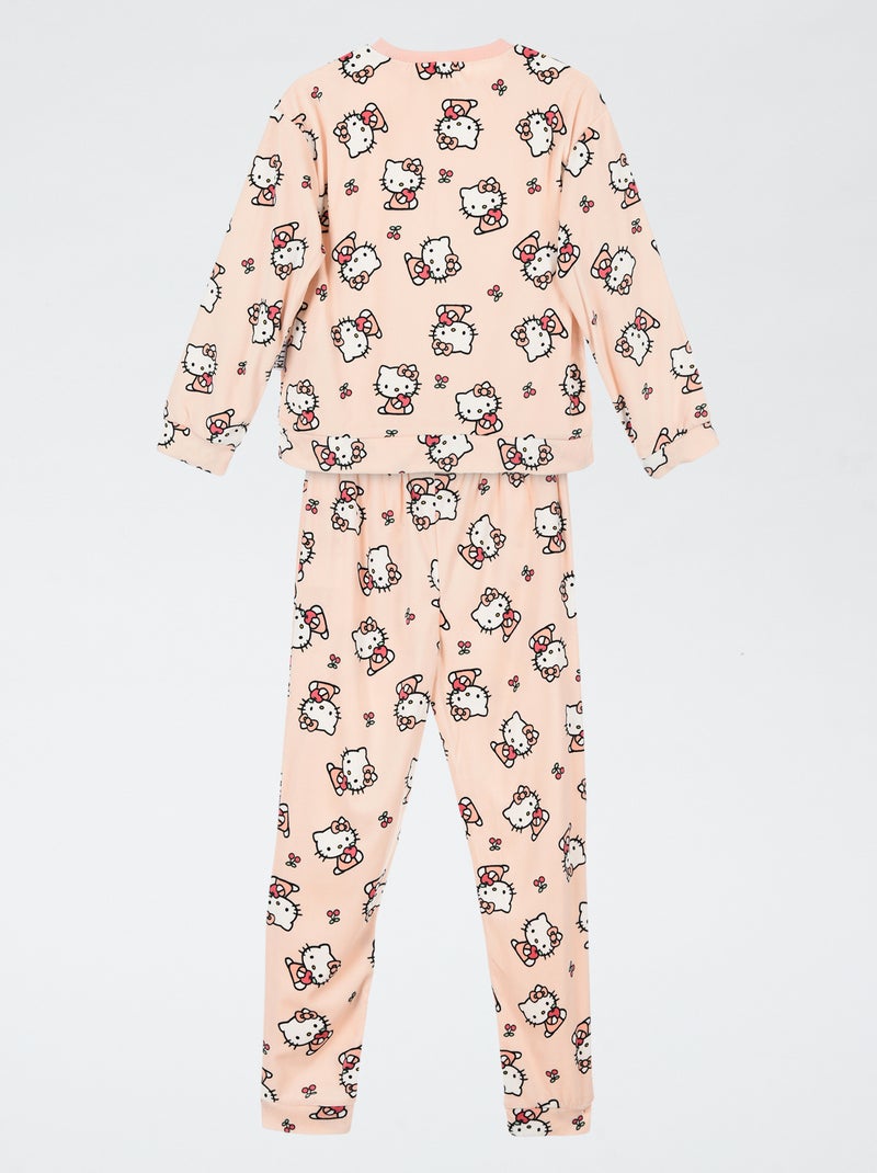 Pijama \'Hello Kitty\' de 2 peças - T-shirt de manga comprida + calças Rosa - Kiabi