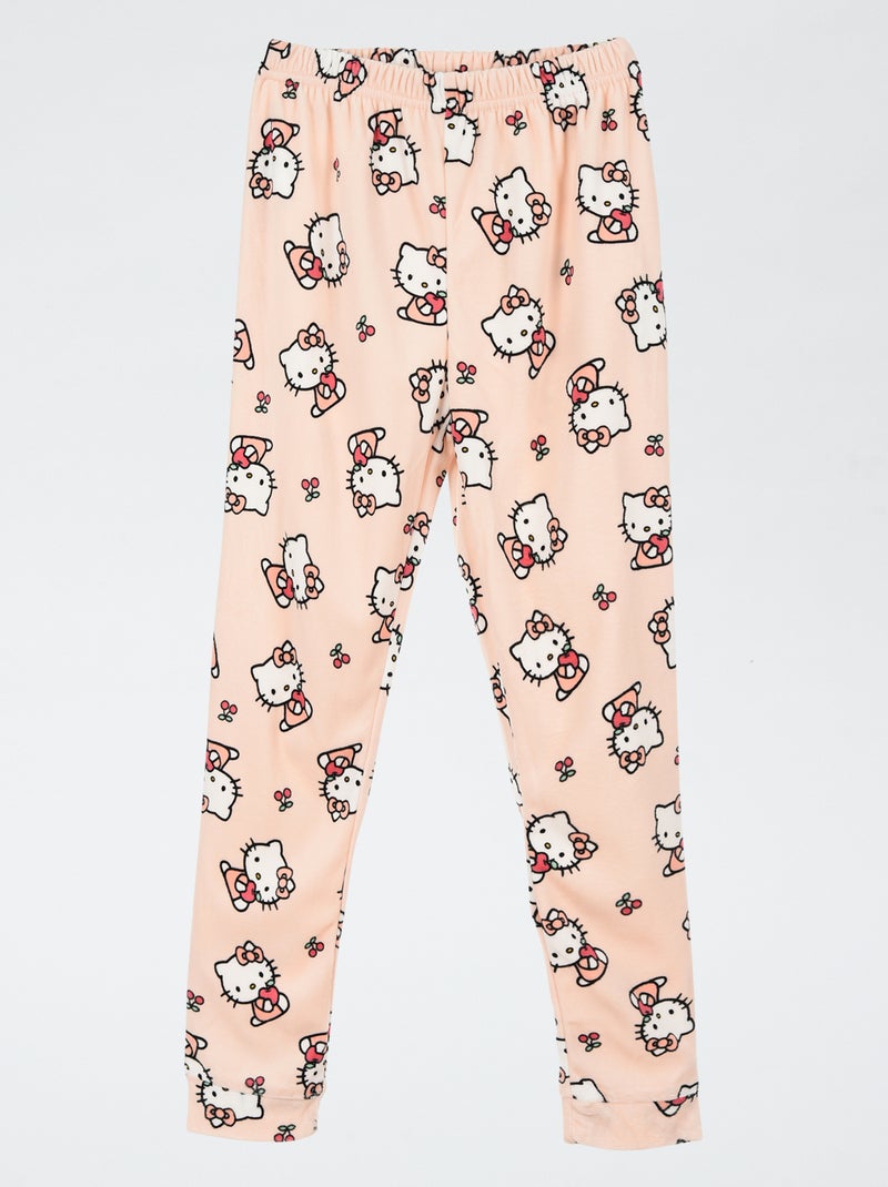 Pijama \'Hello Kitty\' de 2 peças - T-shirt de manga comprida + calças Rosa - Kiabi