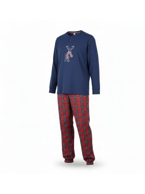 Pijama homem algodão bordado veado escocês ozabi - Kiabi Pijama homem algodão bordado veado escocês ozabi - Kiabi