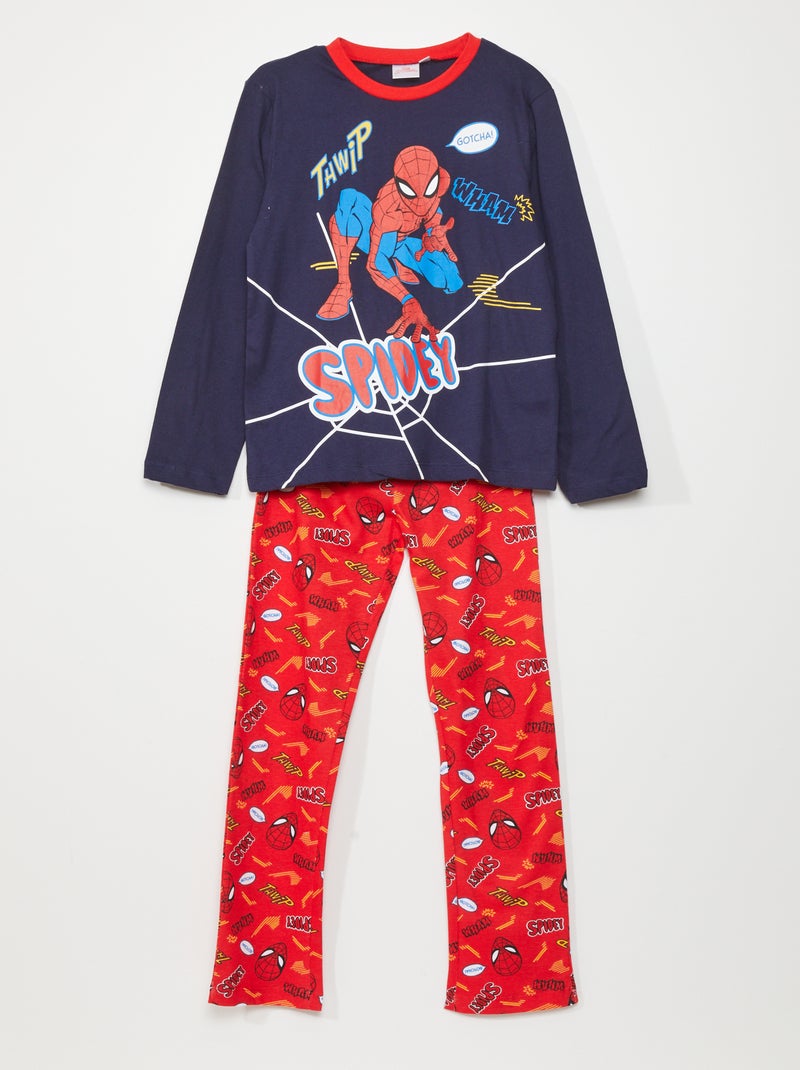 Pijama 'Homem-Aranha' da 'Marvel'  - 2 peças Azul/ Vermelho - Kiabi