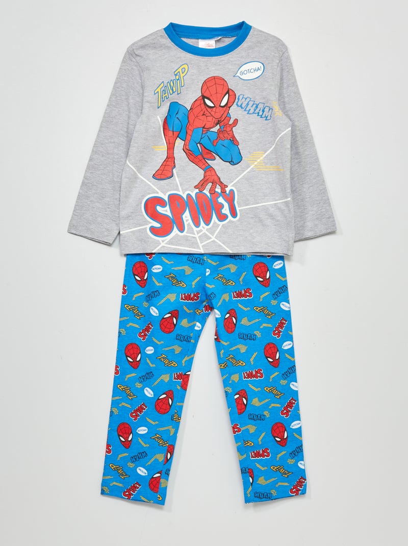 Pijama 'Homem-Aranha' da 'Marvel'  - 2 peças Cinza/ Azul - Kiabi