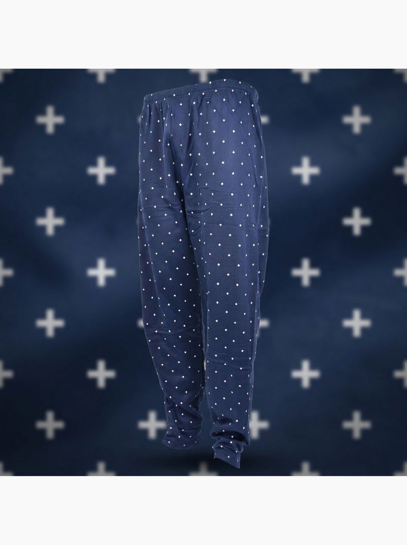 Pijama Homem Comprido Botões Gola Camisa OZABI Suave Azul - Kiabi