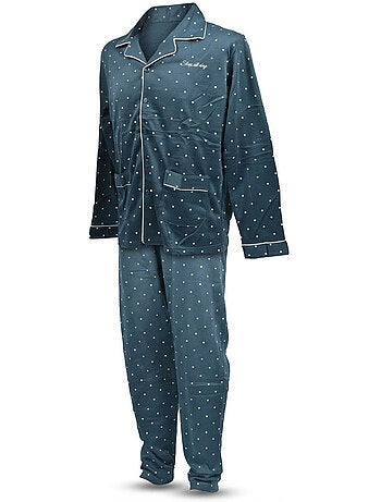 Pijama Homem Comprido Botões Gola Camisa OZABI Suave
