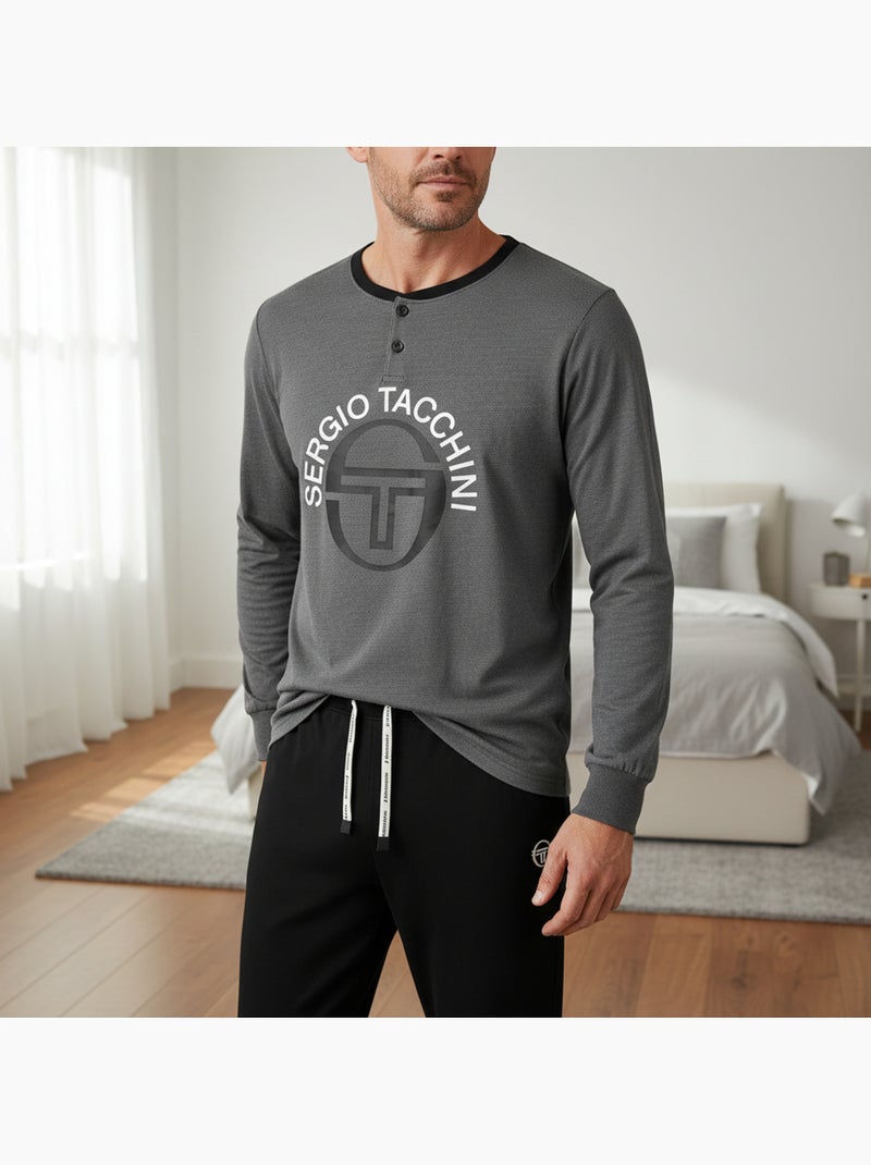 Pijama Homem Comprido Sergio Tacchini Azul antracite - Kiabi