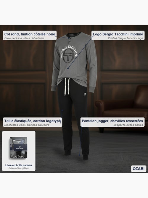 Pijama Homem Comprido Sergio Tacchini - Kiabi Pijama Homem Comprido Sergio Tacchini - Kiabi