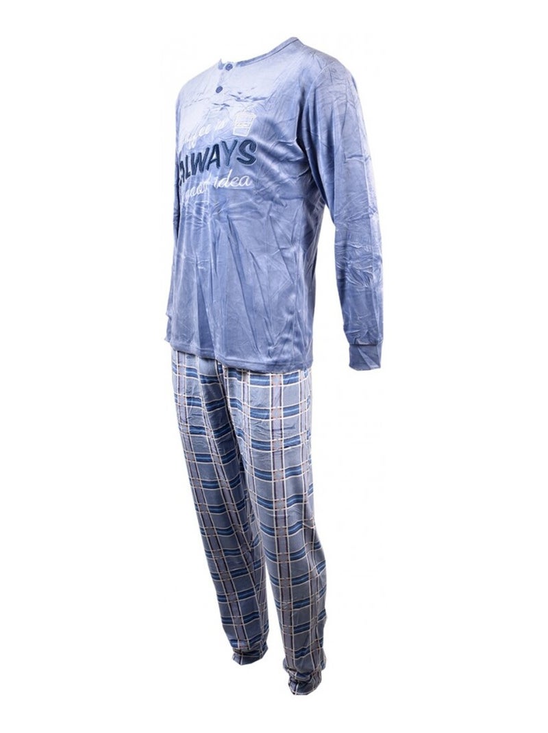 Pijama Homem Comprido SWEET SECRET Azul - Kiabi